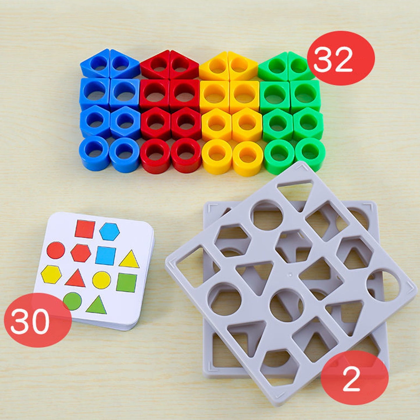 Geometric Shape Color Matching Interactive Toy