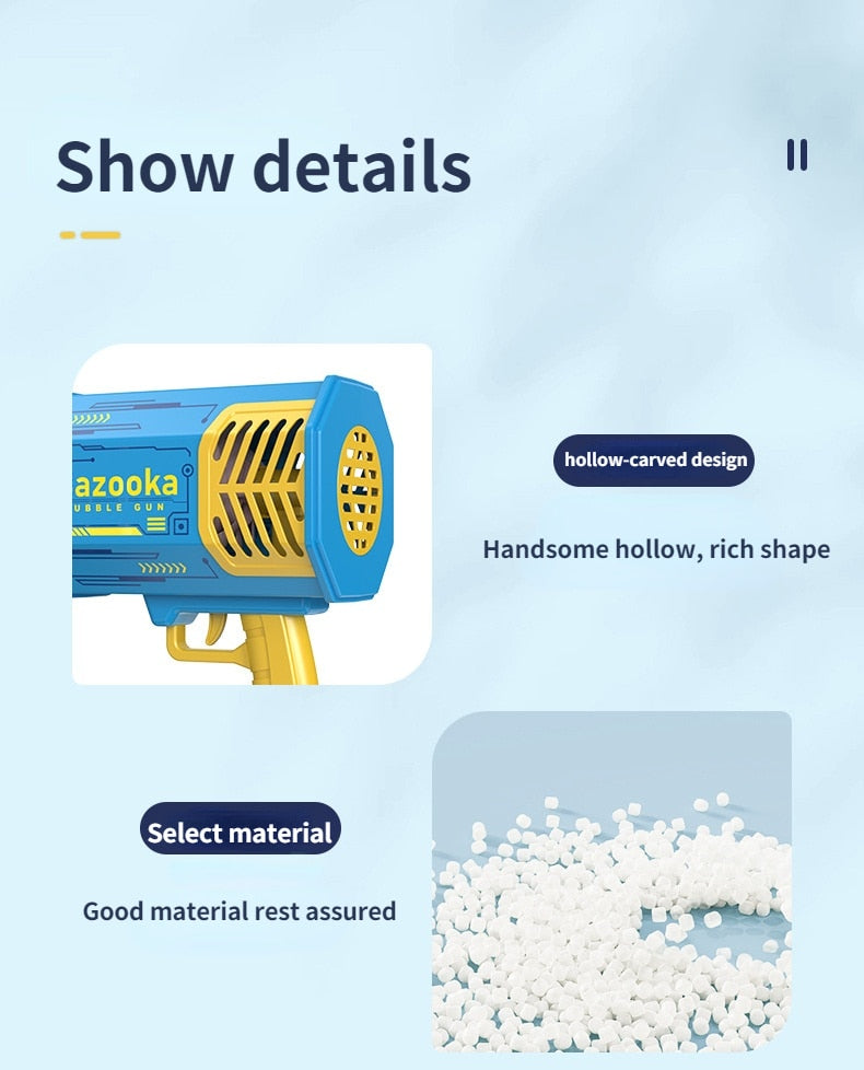 69-Hole Bazooka Bubble Gun Machine