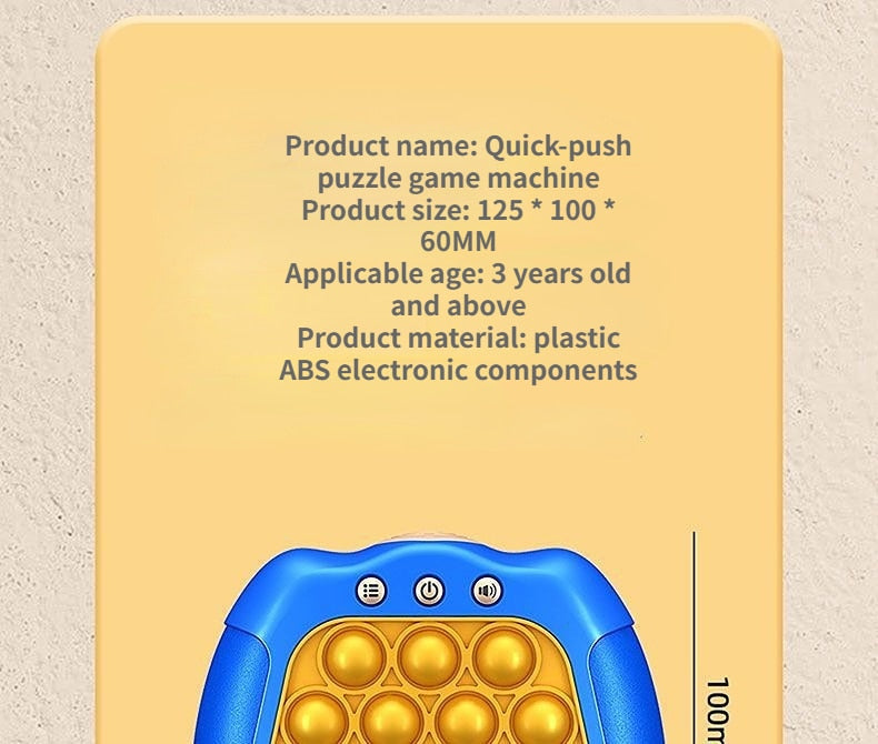Pop-N-Push Bubbles Game Console: Addictive Fun for Kids, Adults, and Everyone