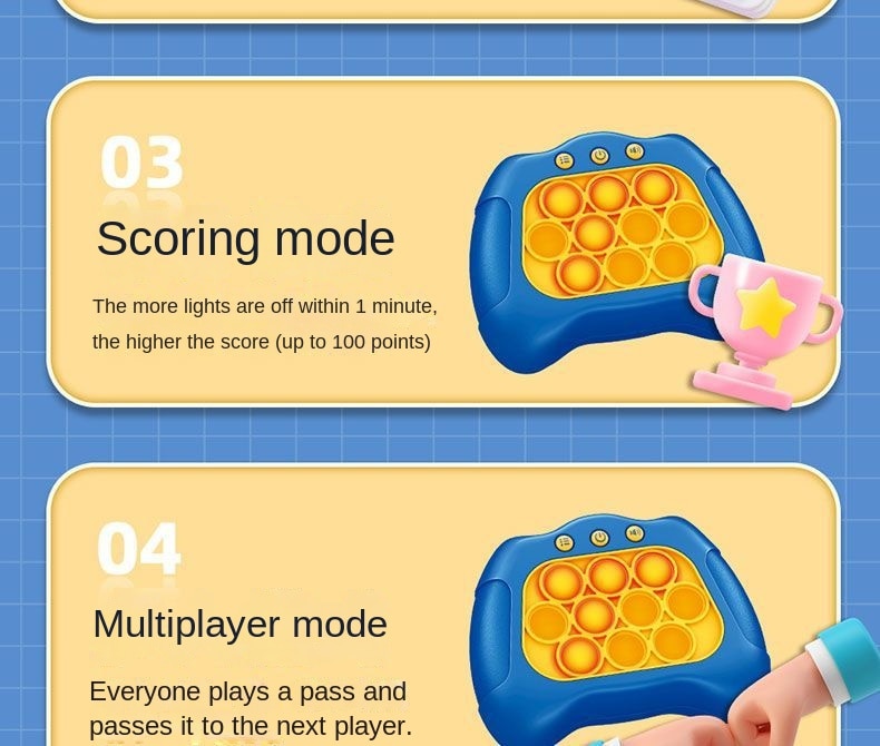 Pop-N-Push Bubbles Game Console: Addictive Fun for Kids, Adults, and Everyone