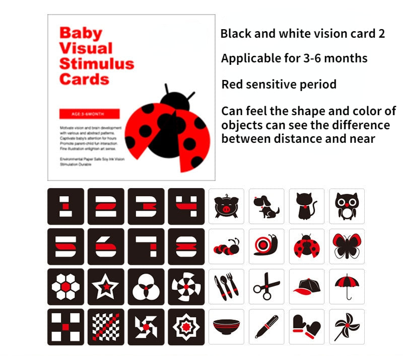 Toys Baby Visual Stimulation Card Black White