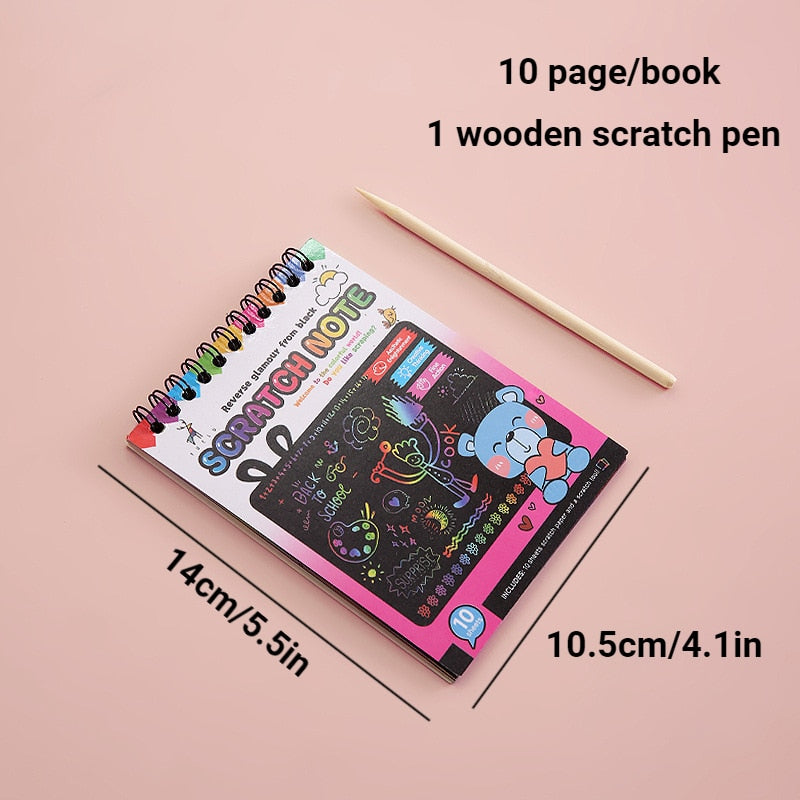 Paper Set for Kids Arts Scraping Painting