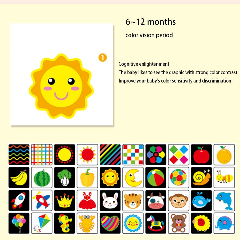 Toys Baby Visual Stimulation Card Black White