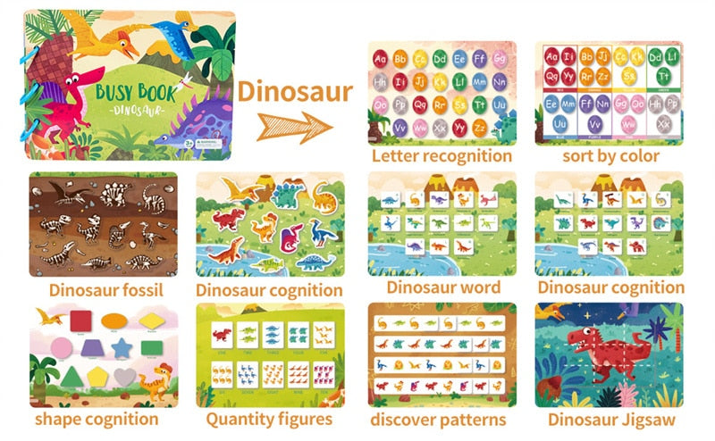4 Styles Montessori Busy Book For Kids