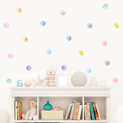 Vibrant Cartoon Polka Dots Children Wall Stickers: Transform Your Kids' Bedroom with Playful Colors