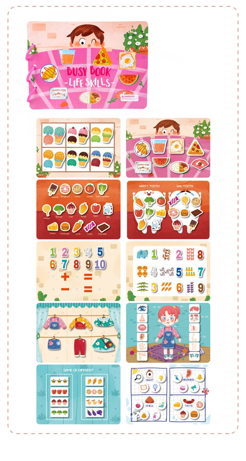 4 Styles Montessori Busy Book For Kids