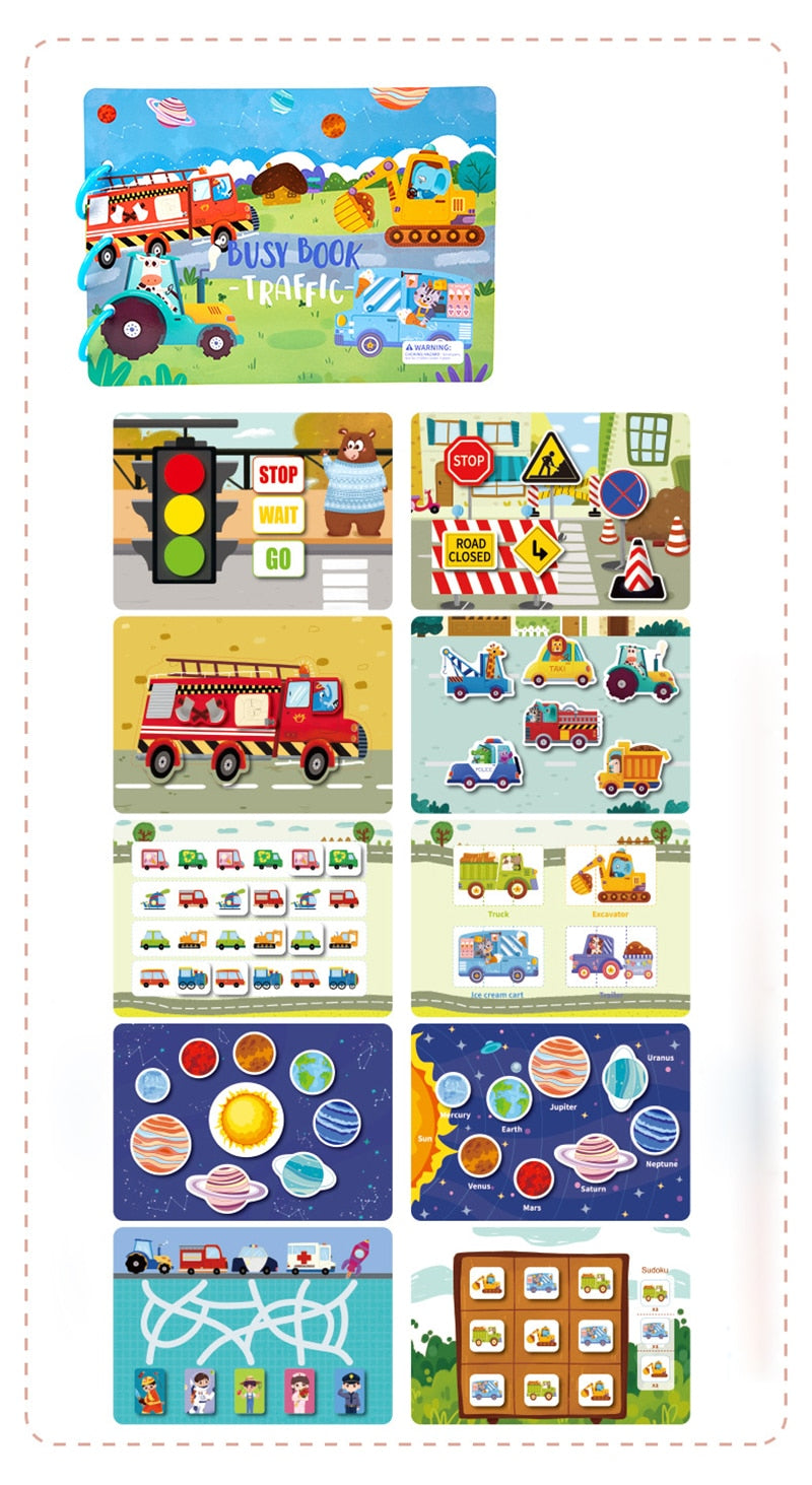 4 Styles Montessori Busy Book For Kids