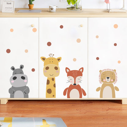 Adorable Cartoon Animal Dots Wall Stickers: Transform Your Child's Room with Whimsical Charm
