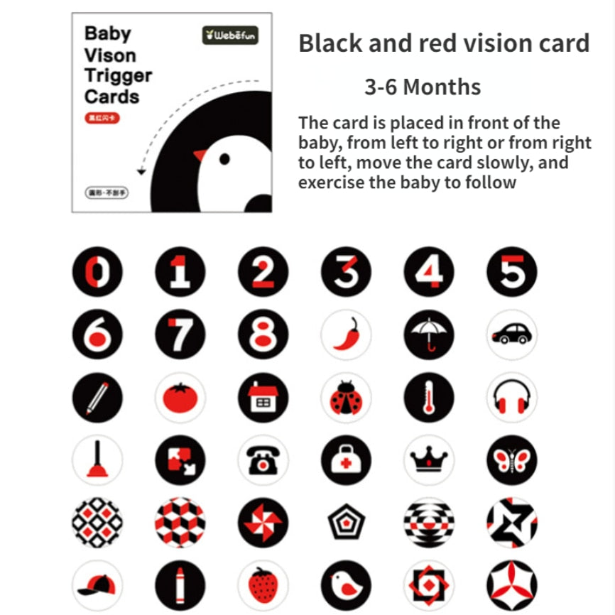 Toys Baby Visual Stimulation Card Black White