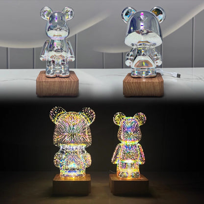 3D Fireworks Bear Decorative Light