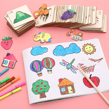 20Pcs Wooden DIY Painting Template