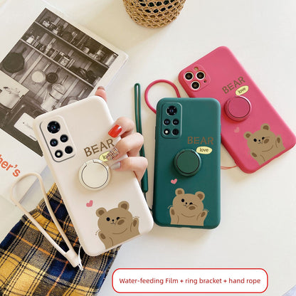 Delight in the Whimsical Charm of a Cartoon Rabbit with this Creative Phone Case – Crafted from Soft Silicone for a Protective and Playful Touch.