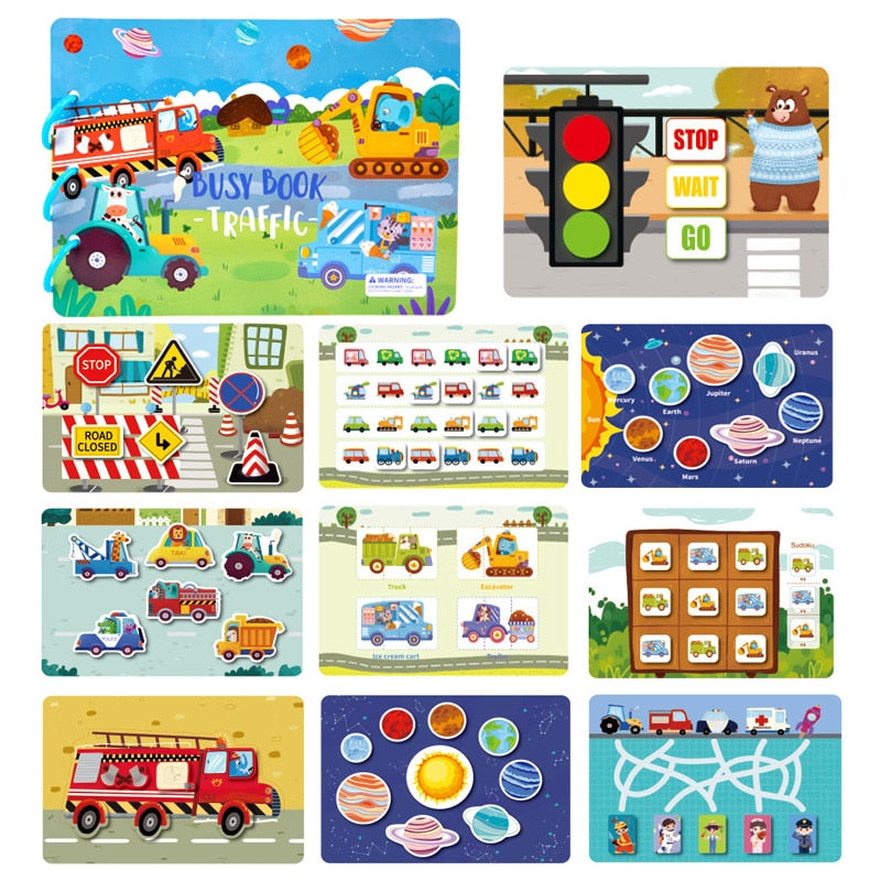 4 Styles Montessori Busy Book For Kids