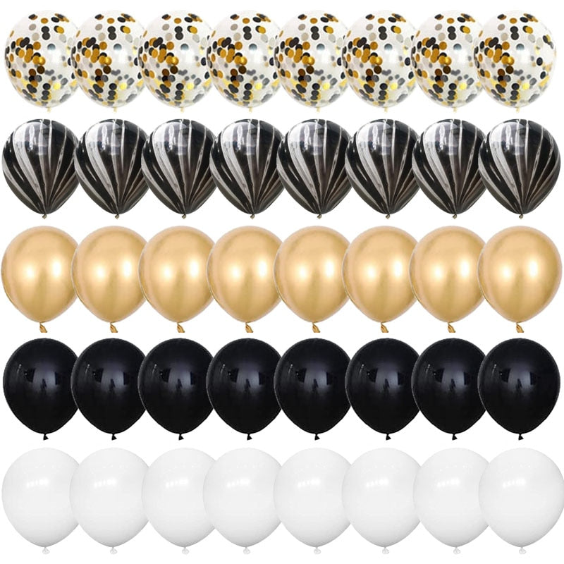40pcs 12inch Rose Gold Confetti Latex Balloons Happy Birthday Party Decorations