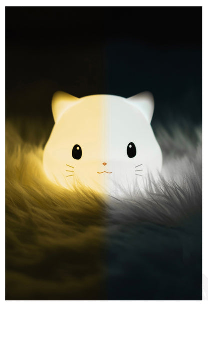 Adorable LED Night Light for Kids: Touch Sensor Bedroom Lamp with Charming Room Decor Appeal