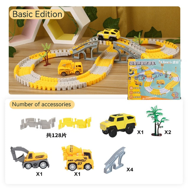 iHaHa 343 PCS Construction Toys Race Tracks for Boys Kids Toys