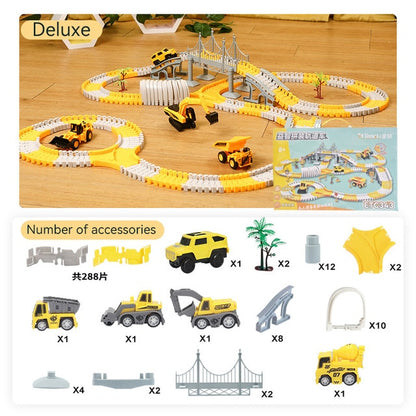 iHaHa 343 PCS Construction Toys Race Tracks for Boys Kids Toys