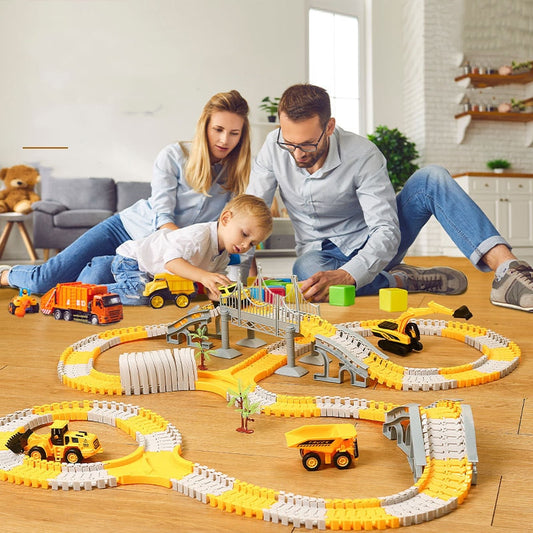iHaHa 343 PCS Construction Toys Race Tracks for Boys Kids Toys