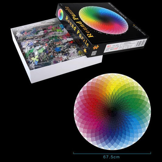 Rainbow Round Geometrical Photo Puzzle