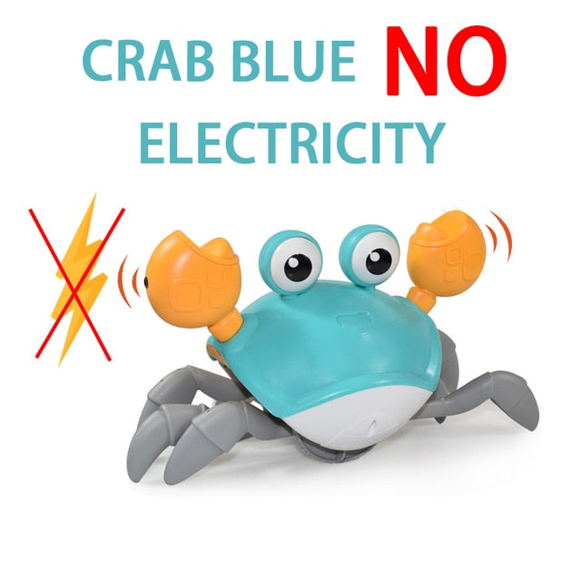 Crawling Crab Baby Toy Gifts,Infant Tummy Time Toys,Cute Dancing Walking Moving Babies Sensory Induction Crabs with Light Up Music for 6-12 1-3 Year Old Toddler Gifts