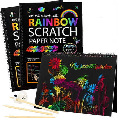 Paper Set for Kids Arts Scraping Painting