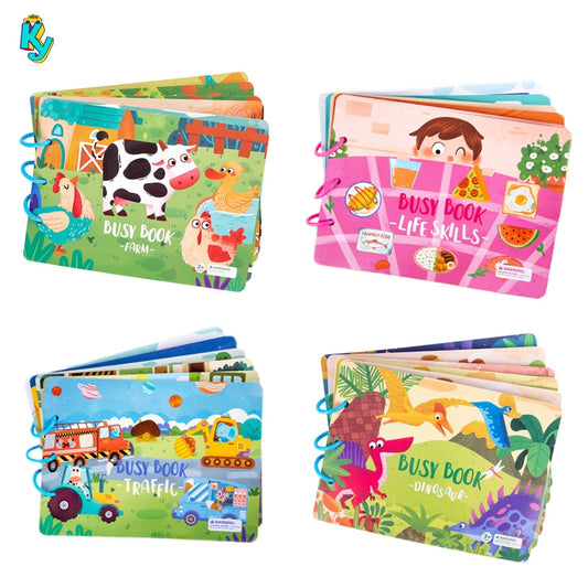 4 Styles Montessori Busy Book For Kids
